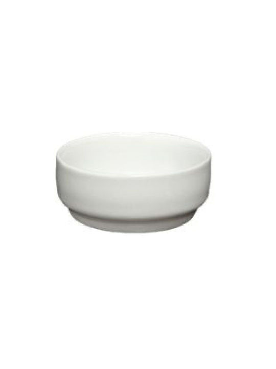 Lukanda Tierra Dip-Schüssel Rund aus Porzellan Weiß mit Durchmesser 6.5cm 6Stück
