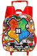 Karactermania 3D School Bag Trolley Kindergarten Multicolour with Water Bottle Holder