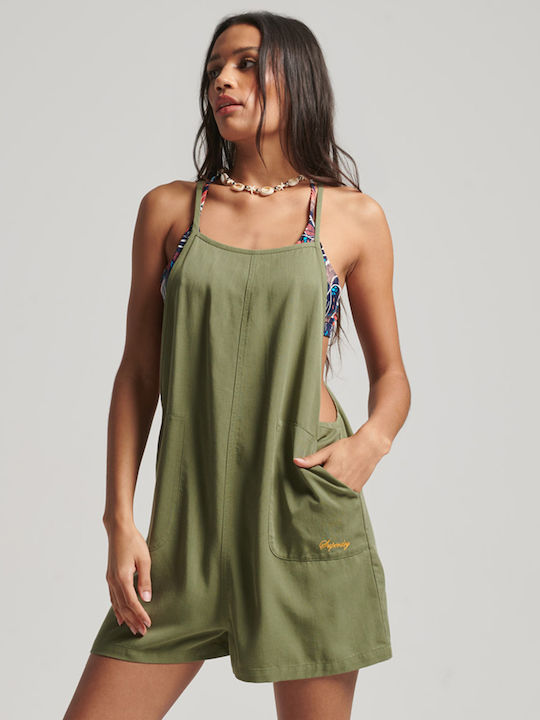 Ovin Vintage Women's Jumpsuit Denim Khaki