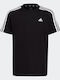 Kinder-T-Shirt Schwarz Essentials 3-Stripes