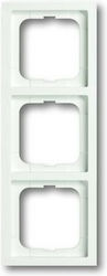 Abb Future Ramă Comutator 3 Locuri Montaj Vertical și Orizontal Culoare Albă 46036