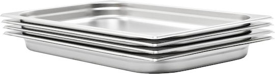 vidaXL Σκεύος Gastronorm Ανοξείδωτο GN1/1 με Βάθος 40mm 4τμχ