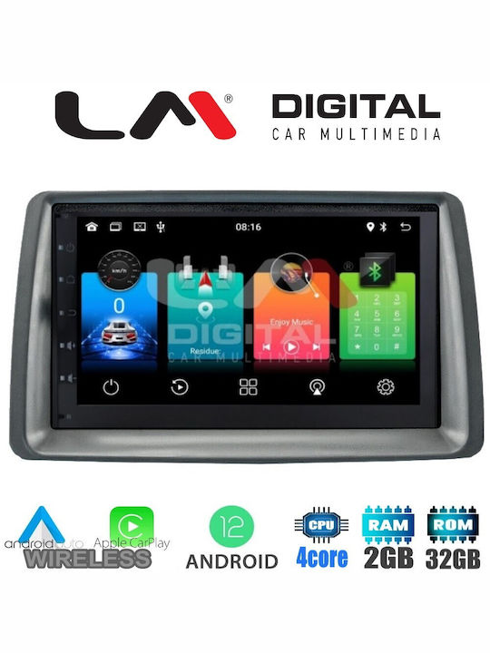 LM Digital Car-Audiosystem für Fiat Panda Panda 2003 - 2012 (Bluetooth/USB/WiFi/GPS) mit Touchscreen 6.8"