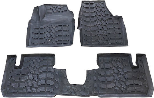Μπροστινά Πατάκια 3τμχ Τύπου Σκαφάκι για Land Rover Freelander 2007-2014 Μαύρα