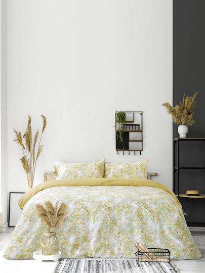Kocoon Bettwäsche-Set Einzel 160x270cm. Papillon Yellow 3Stück