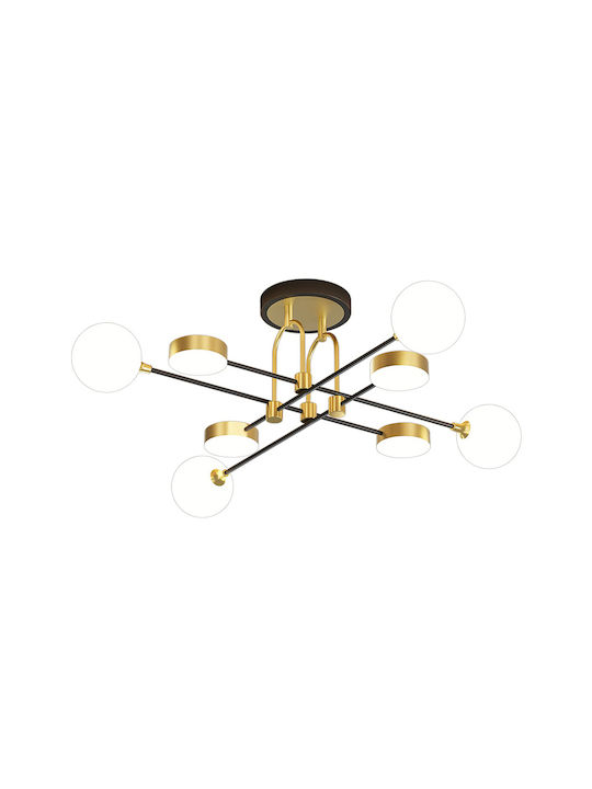 Powertech Modern Metallic Ceiling Mount Light with Socket E27 in Gold color 120pcs