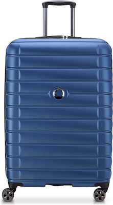 Delsey Expandable Μεγάλη Βαλίτσα με ύψος 75cm σε Μπλε χρώμα