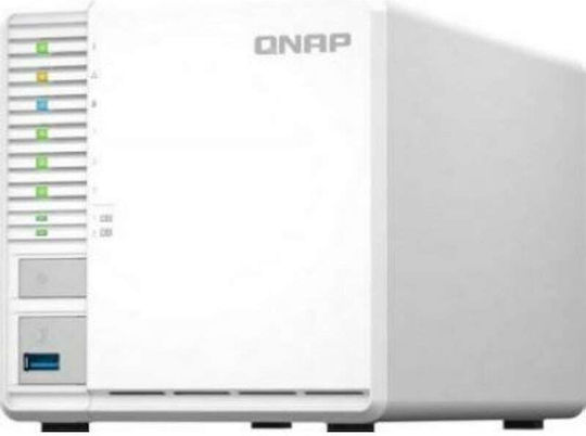 QNap TS-364-8G NAS Tower with 3 slots for HDD/SSD
