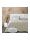 Nima Simple Coverlet Queen Size Microfiber Pink / Light Brown 220x240cm