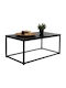 Rectangular Coffee Table Saffron Black L95xW55xH43cm