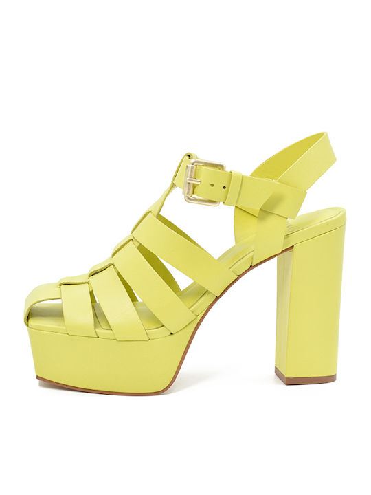 Carrano Leder Sandalen Gelb