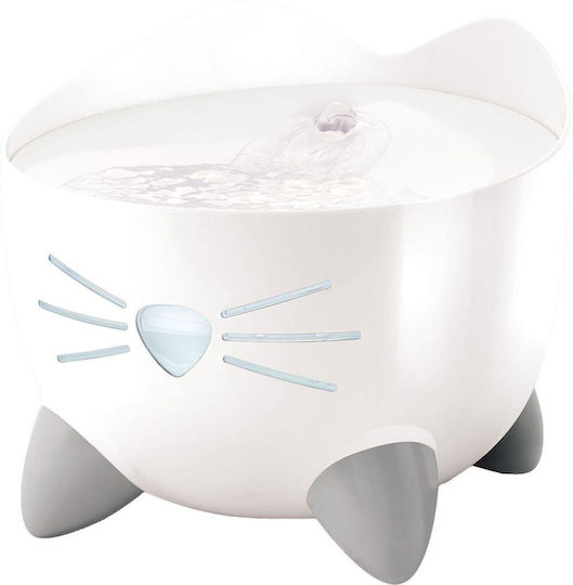 Catit Pixi Automatic Stainless Steel Waterer / Fountain for Dog & Cat 2.5lt 20.5cm in White Color