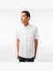 Lacoste Men's Shirt Short Sleeve Linen White