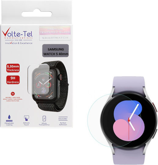Volte-Tel 2.5D Full Glue Full Face Tempered Glass for the Galaxy Watch 5 40mm 1pcs 8326943