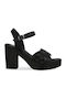 Din piele Sandale Negre
