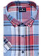 Plaid short-sleeve modern fit Basefield shirt Red Plaid