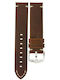 Hirsch Δερμάτινο Λουράκι Καφέ 22mm