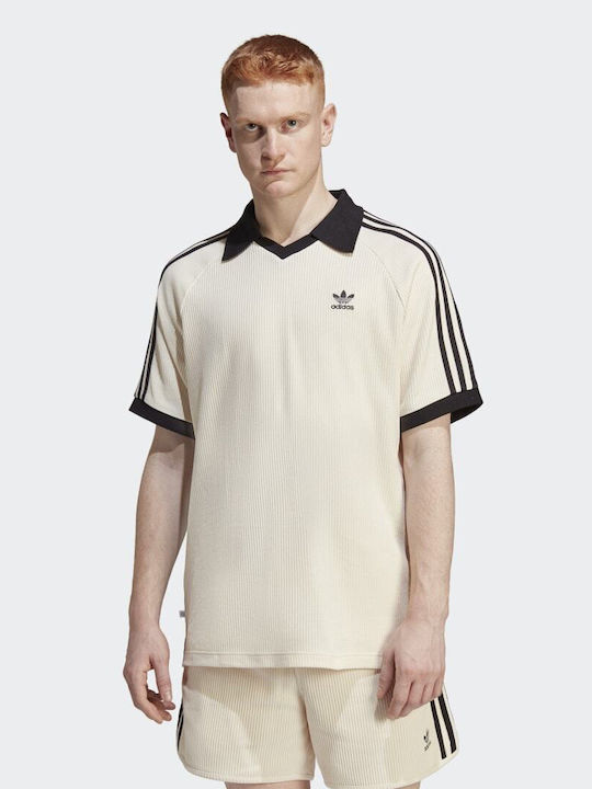 Adidas Ανδρική Μπλούζα Polo Κοντομάνικη Wonder White