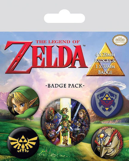 Pyramid International Konkarda Die Legende von Zelda 5Stück Pack 5 Abzeichen BP80530