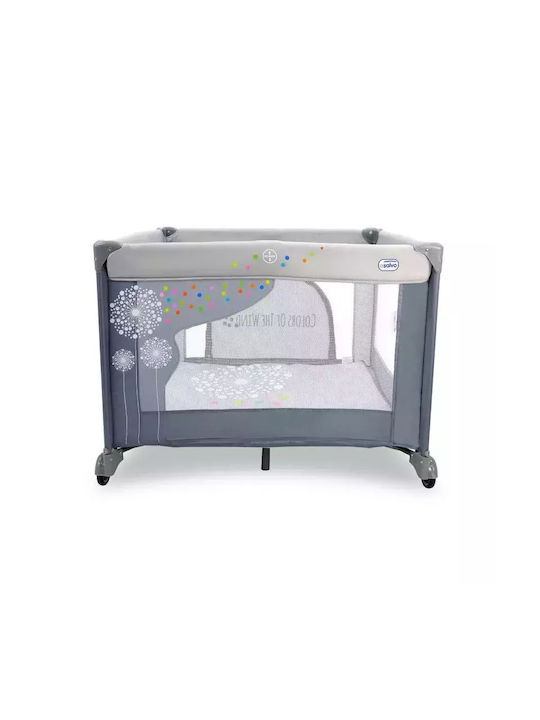 Asalvo Dandelion Playpen with Mattress Gray 98x98cm