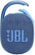 JBL Clip 4 Eco Αδιάβροχο Ηχείο Bluetooth 5W με Διάρκεια Μπαταρίας έως 10 ώρες Μπλε