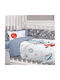 Das Home 4851 Set Baby Bettlaken Für Krippe Baumwolle Gray 125x170cm
