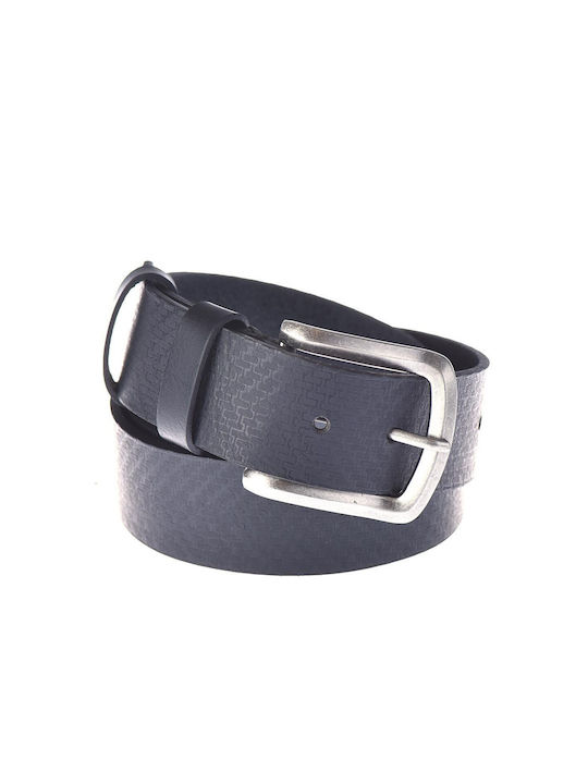 Croc leather belt Kaiserhoff Black SMALL PATTERN BUSINESS