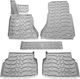 Set of Front and Rear Mats 5pcs Tray Type for BMW F01 / Series 7 2009-2015 Gray