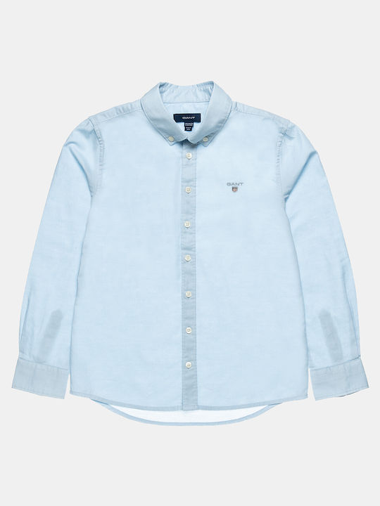 Alouette Kids One Color Denim Shirt Light Blue