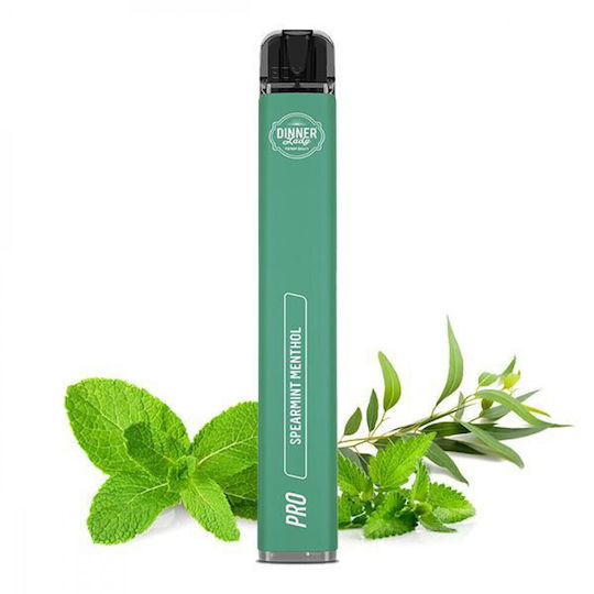 Dinner Lady Pro Електронна Цигара за Еднократна Употреба 600 Вдишвания Spearmint Menthol 2мл 20мг Кафяв