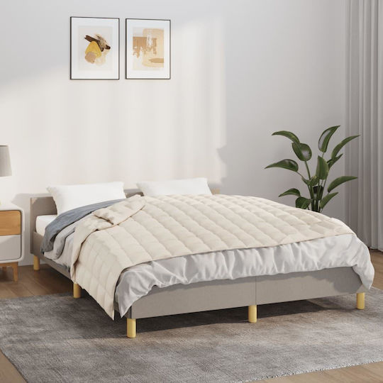 vidaXL Gravity Blanket Single 152x203cm Light Cream