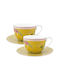 PiP Studio La Majorelle Set of Cups Tea Porcelain Yellow 280ml 2pcs