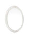 Bizzotto Miro Wandspiegel Oval mit Weiß Kunststoff Rahmen 67x57cm 1Stück