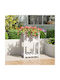 vidaXL Planter Box Lemn Alb 54x54x81cm.