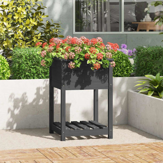 vidaXL Blumenkasten Hölzernes Gray 54x54x81cm.
