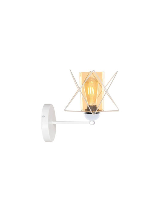ArteLibre Luminosa Μοντέρνο Φωτιστικό Τοίχου με Ντουί E27 σε Λευκό Χρώμα Πλάτους 23cm