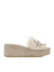 Damenplattformen Beige