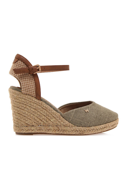 Brava Women's Fabric Platform Espadrilles Taupe