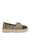 Damen Espadrilles Leopard Beige