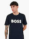 Hugo Boss T-shirt Bărbătesc cu Mânecă Scurtă Albastru închis