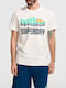 Superdry Ανδρικό T-shirt Λευκό με Στάμπα