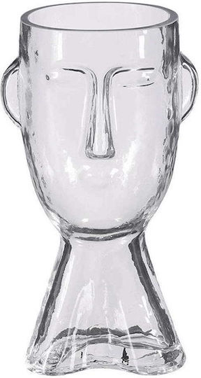 Atmosphera Βάζο Γυάλινο Face Διάφανο 12xΥ24cm