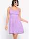 Funky Buddha Summer Mini Dress Purple