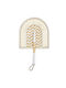 Atmosphera Decorative Fan Handmade White Made of Wicker Material 30x45.5cm
