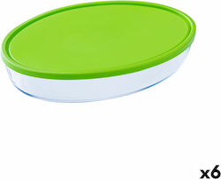 Pyrex Glass Lunch Box Green 3000ml 6pcs