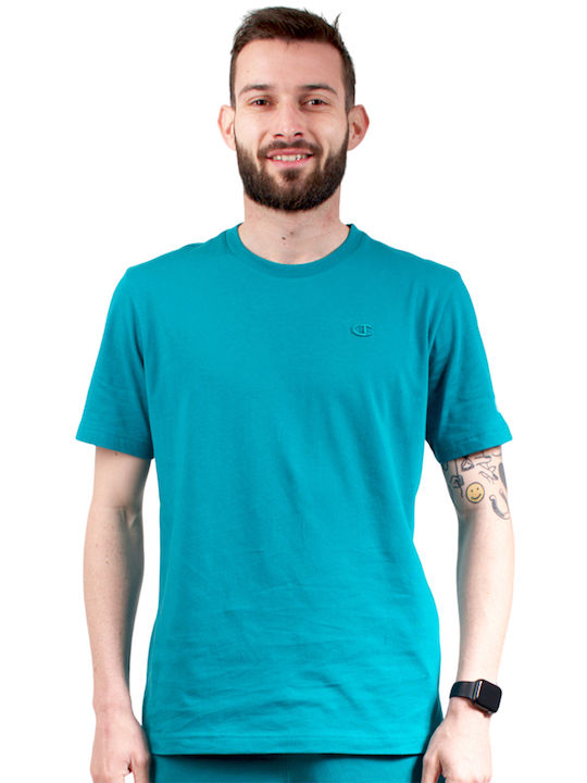 Champion Rochester Crewneck Men's Short Sleeve T-shirt Turquoise