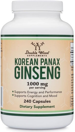 Double Wood Korean Panax Ginseng 500mg 240 κάψουλες