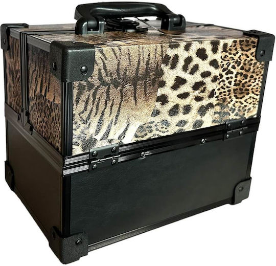 Ro-Ro Accessories Metallic Cosmetic Case Black H120xW26xD17cm