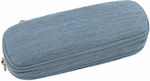 Polo Fabric Pencil Case with 2 Compartments Light Blue