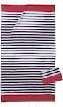 Greenwich Polo Club Beach Towel Pareo Red with Fringes 170x90cm.